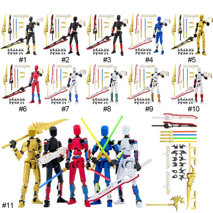 Titan 13 Action Figures T13 Figure 3D Printed Multi-Jointed Movable Lucky 13 Action Figure Nova 13 Action Figure Dummy