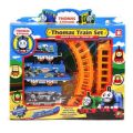 Thomas and Friends Cartoon Train Set 11 Pieces Battery Operated Model Train ToyTrackmaster for Boys Girls Indoor Fun Game - Electric Power Rushed Train Tracks, Motorized Train & Track Set for Preschool kids ages 3 years and older. 