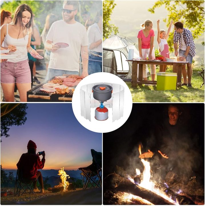 8%20Plates%20Aluminum%20Windscreen%20Stove%20Windshield%20Wind%20Shield%20Outdoor%20Camping%20Equipmen%20Picnic%20Cooking%20Windproof%20Screen%20-%20Image%206