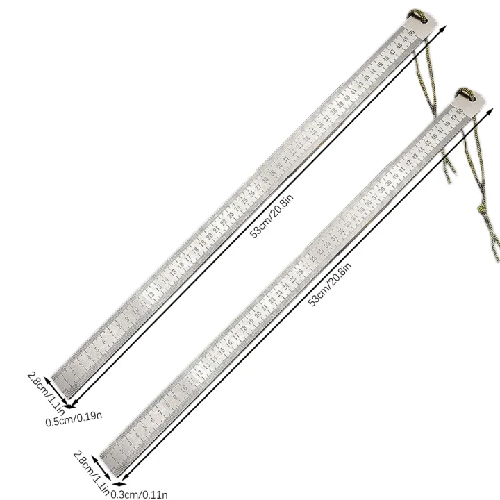 Heavy Duty Stainless Steel Ruler Unit Of Measurement Inch Cm Straight ...