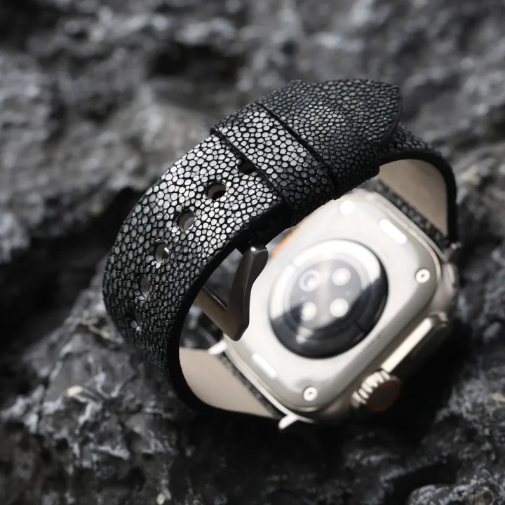 Handmade%20Devil%20fish%20Pearl%20Fish%20Leather%20Watchband%20For%20iWatch%20Apple%20watch%2049MM%2046MM%2045MM%2042mm%20s10%20Ultra%20men's%20bracelet%20vintage%20-%20Image%204