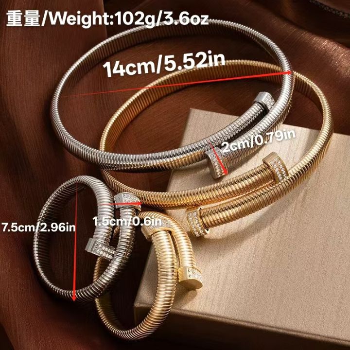 European and American Ins Internet celebrity elastic bracelets with unique style, fashionable, simple and high-end stainless ste