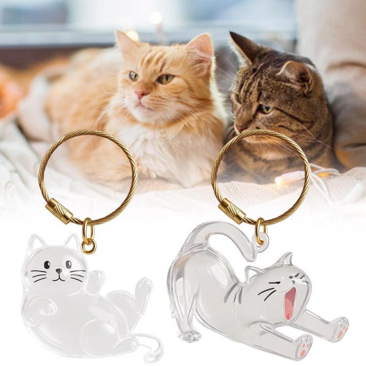 New%20Transparent%20Cat%20Hair%20Storage%20Keychain%20Stretching%20Lying%20Style%20Cute%20Animal%20Key%20Ring%20Durable%20Golden%20Hook%20Decorative%20Gift%20-%20Image%206