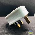 3 Pin Flat Plug 13A Premimun Quality White Connector Cord Adapter Electrical Power Socket..