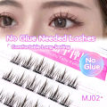 Yelix Self Adhesive Lashes No Glue Needed Reusable Under Eyelash Korean / Makeup DIY Individual Manga Lash Clusters. 