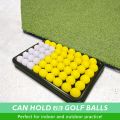 Large Golf Ball Holder Golf Driving Range Practice Balls Box Set Training Accessories with Storage Container for Golfers.