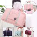 1 set of foldable large capacity travel luggage bag, expandable fitness bag, sports carry on, weekend luggage check-in, luggage. 