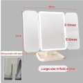 Trifold Makeup Mirror LED Lights Dorm Dressing Mirror Beauty Light up your fill light with Smart Complementary Makeup Mirror Trifold. 