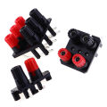 1Pc 2 4 6 Positions Bend Pin External Audio Jack Speaker Amplifier Banana Plug 4mm Socket Connector Screw Post Terminal Block. 