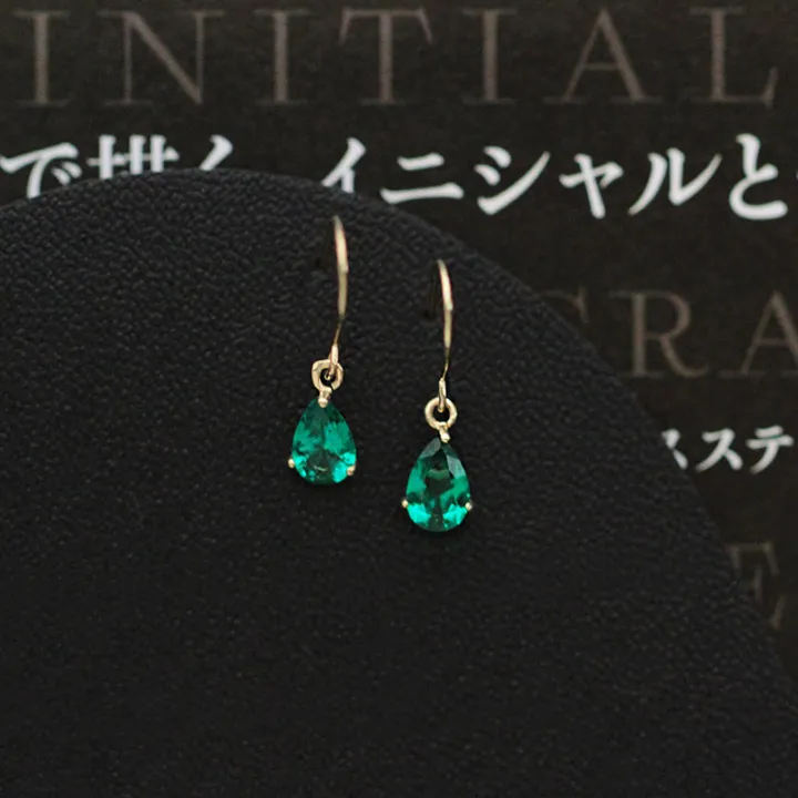 New%20%202024%20Sterling%20Silver%20Emerald%20Zircon%20Water%20Drop%20Earrings%20for%20Women%20Plated%20Gold%20Retro%20Original%20Jewelry%20aretes%20de%20mujer%20-%20Image%203
