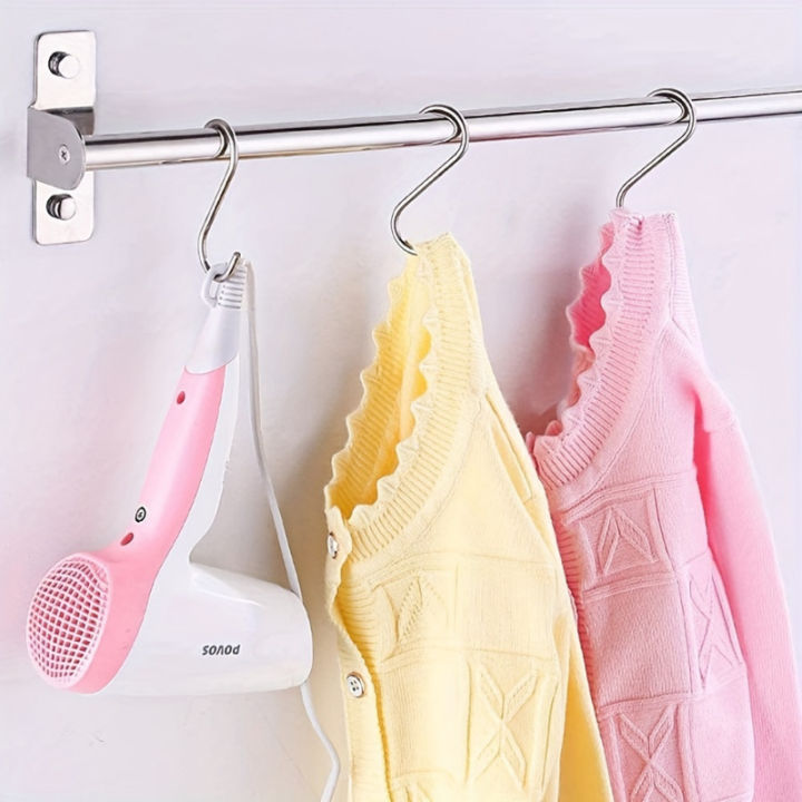 10pcs%20Heavy%20Duty%20Stainless%20Steel%20S-Hooks%20with%20Anti-Scratch%20Caps%20-%20Adjustable,%20Wall-Mounted%20Organizer%20for%20Accessories%20-%20Image%203