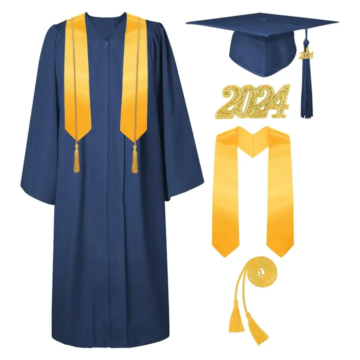Campus%20bachelor%20suit%20Graduation%20Cap%20And%20Gown%202024%20Set%20With%20Tassel%20Honor%20Cord%20Graduation%20Stoles%20For%20High%20School%20College%20Bachelor%20-%20Image%203