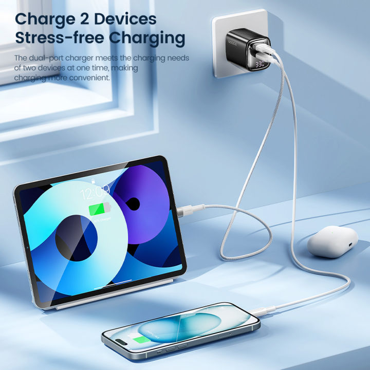 Toocki%2033W%20GaN%20USB%20C%20Charger%20Digital%20Display%20PD3.0%20High%20Speed%20Type%20C%20Fast%20Charging%20Charger%20For%20iPhone%2015%2014%2013%2012%2011%20Pro%20Max%20XS%20-%20Image%202