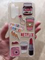 Beautiful sticker phone cover for all models back cover with pastel paper background. 