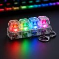 4PCS RGB Mechanical Keyboard Switch Keychain – Clicky Fidget Keychain | LED Light-Up Keyboard Switch Tester | Portable Gaming Keyring Gift. 