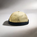 Beige White Twill Docker Cap | Brimless Beanie Cap for Men | Adjustable With Belt – Washable.