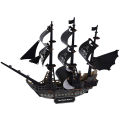 3D Wooden Puzzle Pirate Ship The Black Pearl DIY Building Assembly Wood Sailboat Model Kit Educational Toys For Children Kids.