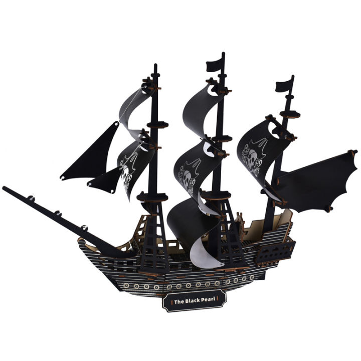 3D%20Wooden%20Puzzle%20Pirate%20Ship%20The%20Black%20Pearl%20DIY%20Building%20Assembly%20Wood%20Sailboat%20Model%20Kit%20Educational%20Toys%20For%20Children%20Kids%20-%20Image%202