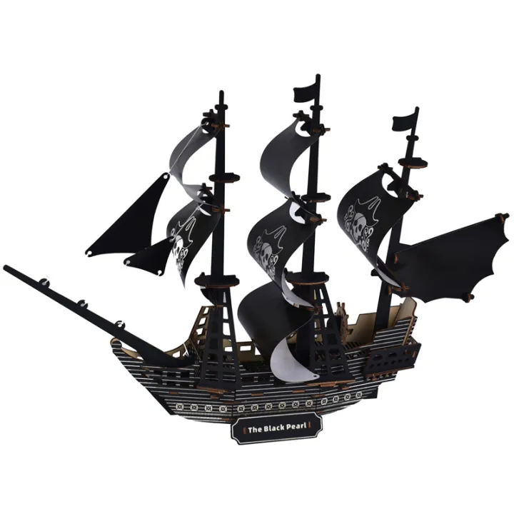 3D%20Wooden%20Puzzle%20Pirate%20Ship%20The%20Black%20Pearl%20DIY%20Building%20Assembly%20Wood%20Sailboat%20Model%20Kit%20Educational%20Toys%20For%20Children%20Kids%20-%20Image%202