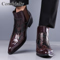 Men's Chelsea Boots British Style Fashion Trend Comfortable Anti-slip Leather Boots Personalized Style-MC181.