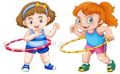 Hula Hoop Ring Slim for Kids. Best hula hoop Ring with Attractive Colours (6Pieces). 