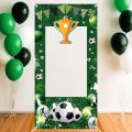 1pc Green Soccer Decorative Photo Booth Frame Birthday Sports Went Party Decors Background. 
