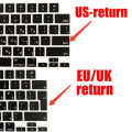 Silicone Hebrew Keyboard Cover Protector for MacBook Pro/Air M2 M3 M4  Compatible with 13/14/15/16 inch Soft Protective Film. 