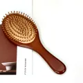 Bamboo Hair Brush Air Bag Wide Teeth Bamboo Combs Smooth Massage Scalp Brush Barber Comb Women Hairdressing Styling Hair Tools. 