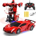 Remote Control Transform Car Robot Toy for Boys Rechargeable 2in1 Cars. 