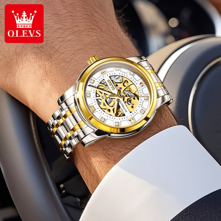 OLEVS%209901%20Fashion%20Men's%20Watches%20Stainless%20Steel%20Hollow%20Out%20Mechanical%20Watch%20for%20Man%20Original%20Brand%20Automatic%20Movement%20Business%20-%20Image%204