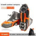 18 Studs Professional Anti Slip Ice Snow Climbing Crampons Mountaineering Hiking Camping Winter Outdoor Spike Shoes. 