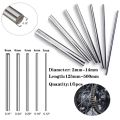 1~5pcs Stainlesss Steel Rod 2mm 2.5mm 3mm 4mm 5mm 6mm 8mm 10mm 14mmSolid Round Rod Lathe Bar Stock125mm 200mm 250mm 330mm 500mm. 