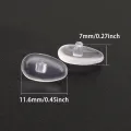 KAMMPT 5/10/20 Pairs Water Drop Shaped Elastic Nose Brackets Oval Transparent Screw-in Glasses Nose Pads for Eyewear Repairing. 
