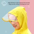 Kids Backpack Raincoat with Cartoon Print – Cute Animal Design Waterproof Hooded Rain Jacket for Toddler Boys Girls.