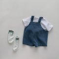 2024 Summer Baby Clothing Set Toddler Girls Clothes Suit Infant Tee and Denim Overall  Boys Outfit. 