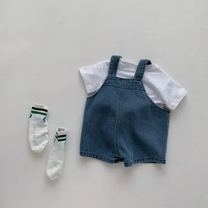 2024%20Summer%20Baby%20Clothing%20Set%20Toddler%20Girls%20Clothes%20Suit%20Infant%20Tee%20and%20Denim%20Overall%20%20Boys%20Outfit%20-%20Image%202