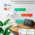 Tuya Smart Plug WiFi EU 16A/20A Smart Socket With Power Monitor Timing Smart Life Support Alexa  Home Yandex SmartThings. 