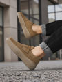 Outdoor Fashion Sports Walking Board Shoes New Fashion Platform Suede Leather Mens Casual Shoes High Quality Men's Thick Bottom. 