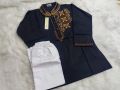 Super Eid campaign Special cotton Black colour ambrodary work panjabi for Kids and boys.