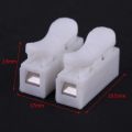 10Pcs Spring Wire Connectors Spring Clamp Terminal Quick Splice Wire Terminals 10A 220V 2/3 Pin Push Quick Wire Cable Connector White Wiring Terminal.