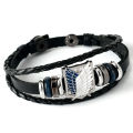 Attack on Titan - Investigation Corps Logo Bracelet - Leather Weaving Handpiece.
