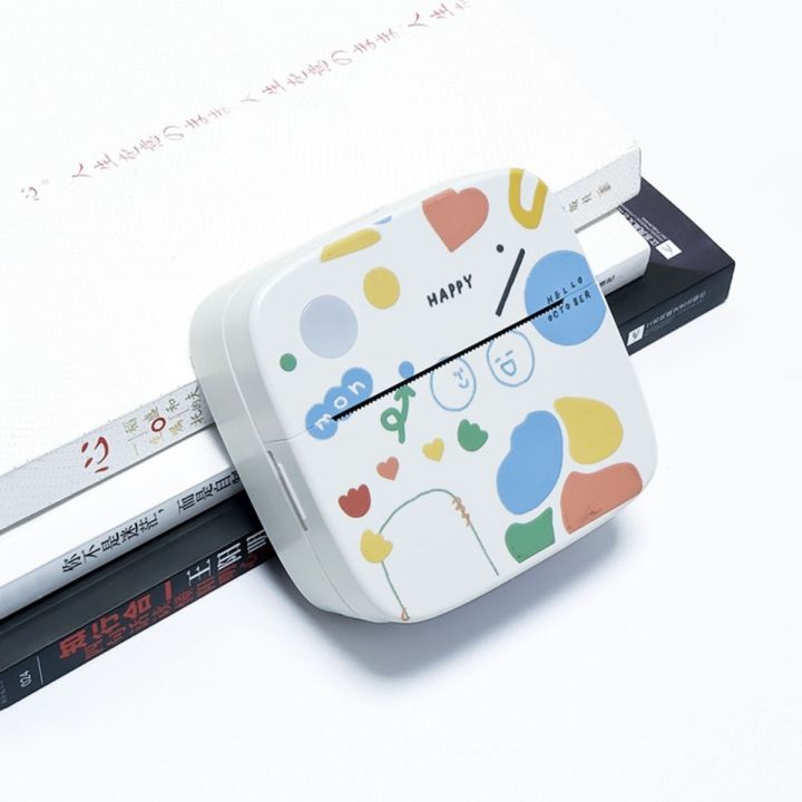 【Best-Selling】 Mini Printer Portable Thermal Printer Photo Lable Printing Pocket Printer 57mm Printing 200dpi Android IOS Printers