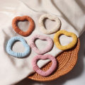 Food Grade Silicone Heart Teether New Baby Teething Toy Silicone Teether for Infant Relief Comfortable Chew Toy.