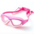 Children's High-definition Waterproof And Anti Fog Swimming Large Frame Glasses, Convenient Goggles Silicone Connected Earplugs. 