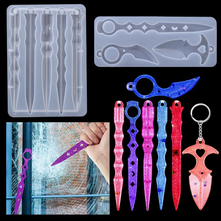 Self%20Defense%20Keychain%20Mold%20DIY%20Epoxy%20Silicone%20Resin%20Mold%20Pendant%20Keychain%20Self-defense%20Weapon%20Toy%20Craft%20For%20Resin%20Small%20Knife%20-%20Image%202