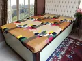 Bed cover mattress protector with zipper customizable sizes cotton. 