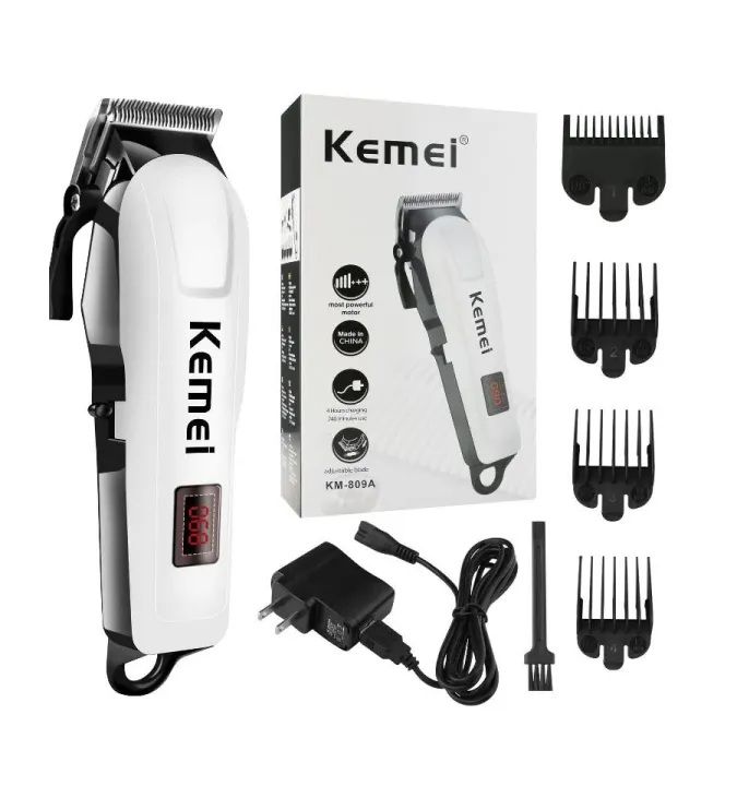 Kemei%20KM-809A%20Digital%20AC/DC%20Electric%20Rechargeable%20Professional%20Hair%20Clipper%20Trimmer%20-%20Image%202