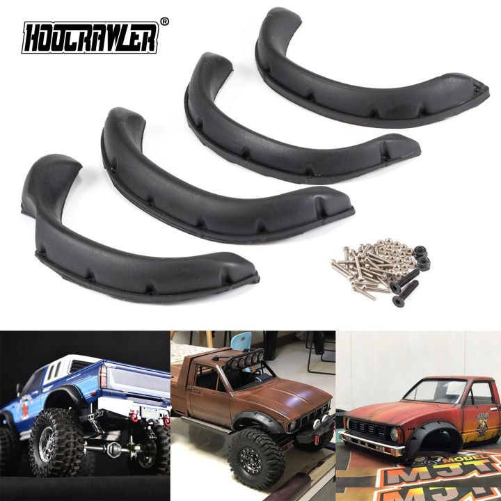  Fender Flares 4Pcs for TAMIYA  RC4WD TF2 Mojave 1/10 Bruiser Hilux Body RC Car Parts