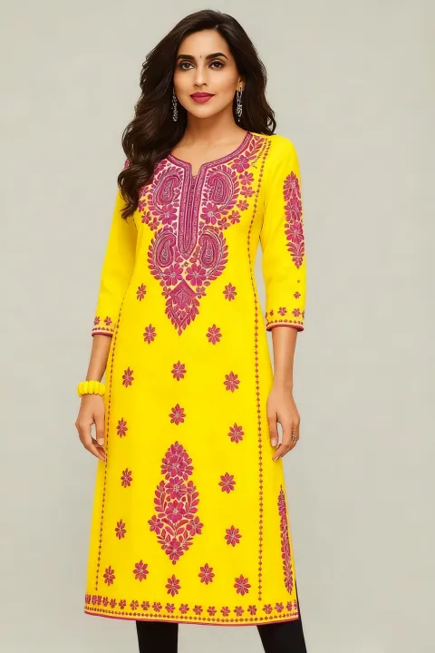 Muslim%202026%20Kurtta%20Women's%20Fashionable%20Comfortable%20Dress%20Straight%20Tube%20Abito%20Donna%20Musulmana%20Islamic%20National%20style%20Slit%20hem%20-%20Image%207