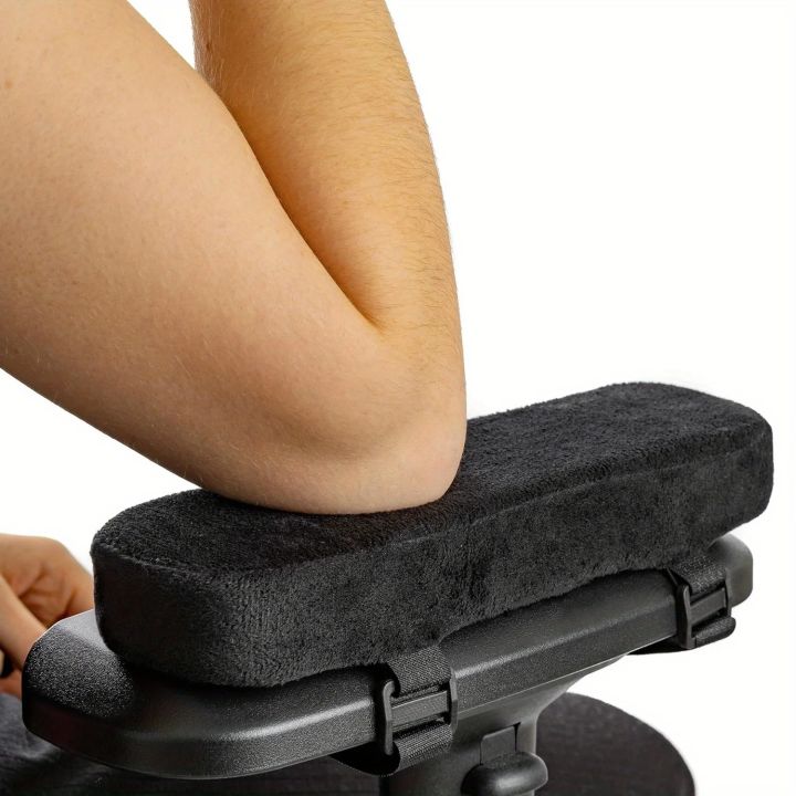 Memory Foam Armrest Pads for Office Chair Elbow Support Cushion for Arm Pressure Relief, Universal Fit Covers for Desk Chairs
